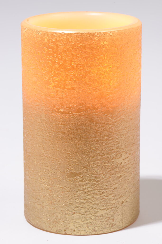 SVEČA LED 7,5X12cm ZLATA
