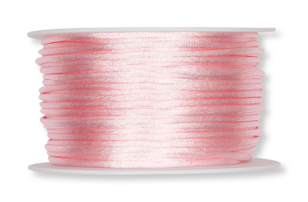 Vrvica saten 2mm 50m - svetlo roza