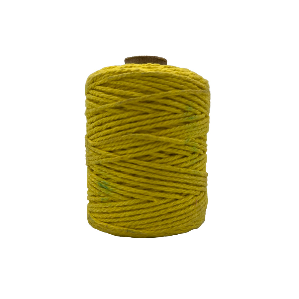 Bombažna vrvica 2mm 50m - rumena