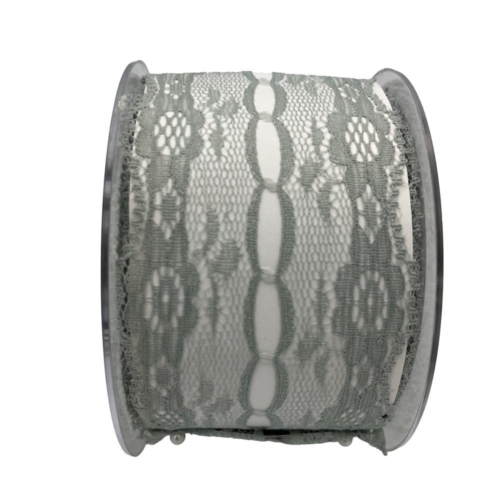Trak iz čipke 55mm 15m - sivo zelena
