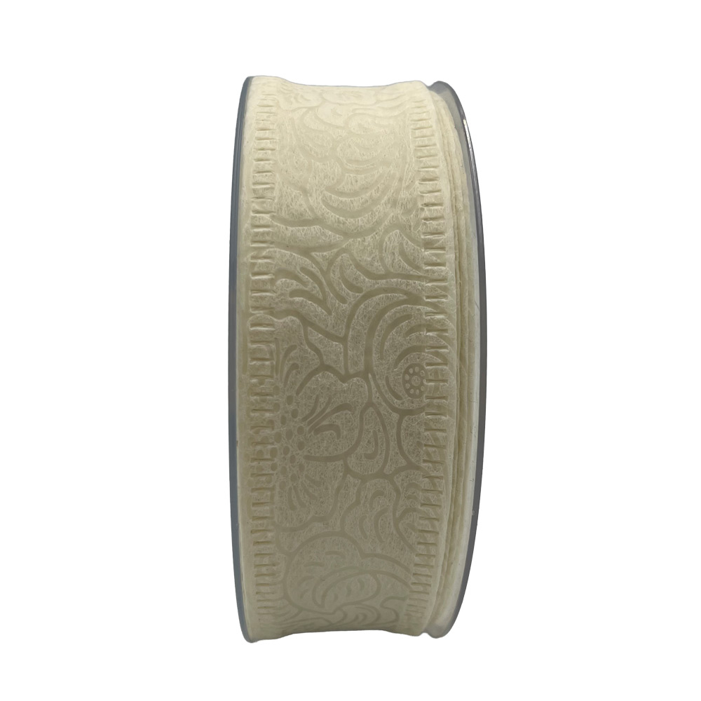 Dekorativni trak 40mm 25m barok - krem