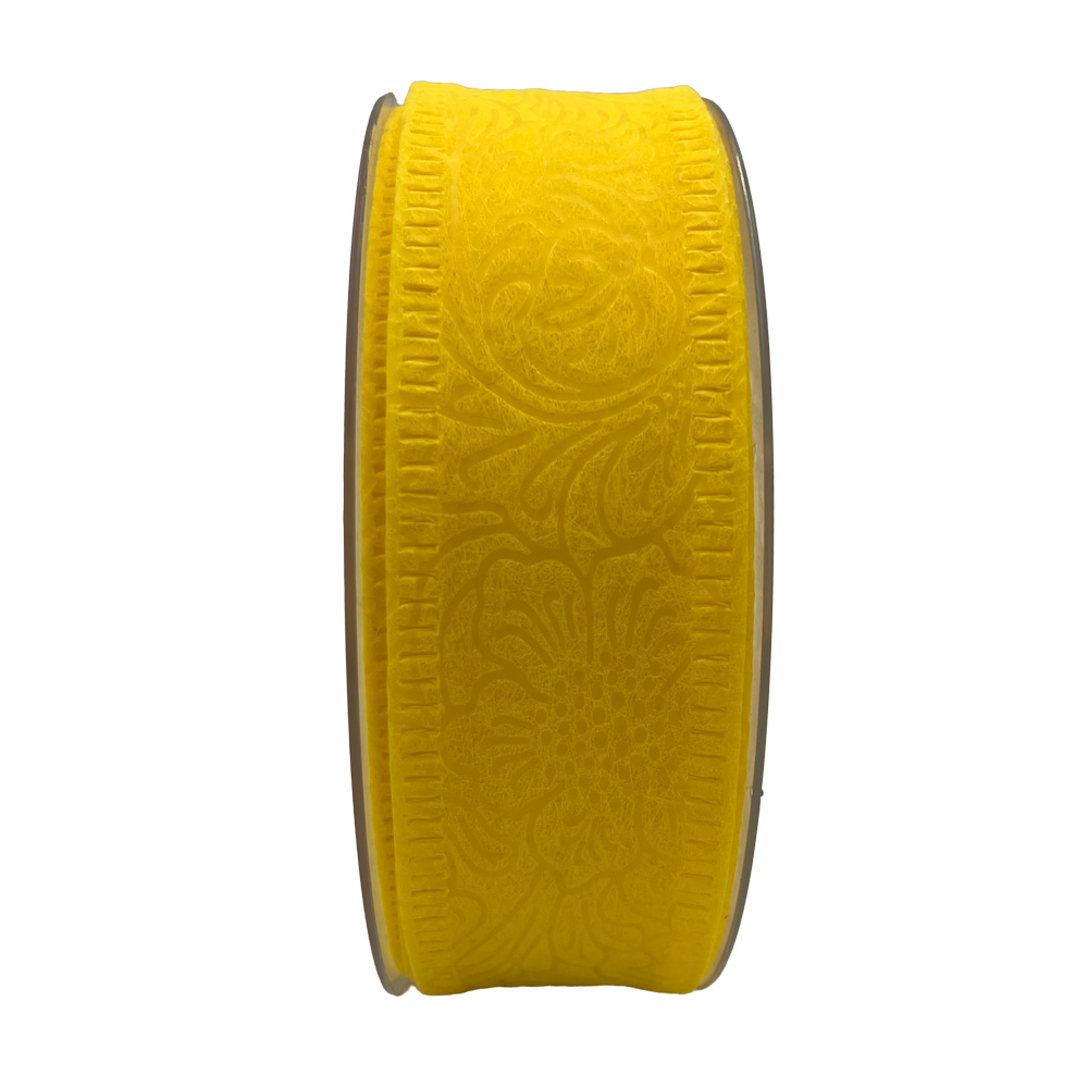 Dekorativni trak 40mm 25m barok - rumen