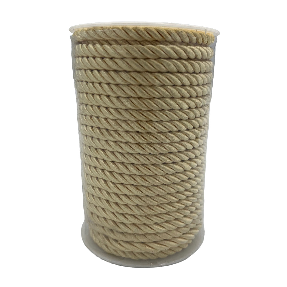 Pletena vrvica 7mm 25m - krem