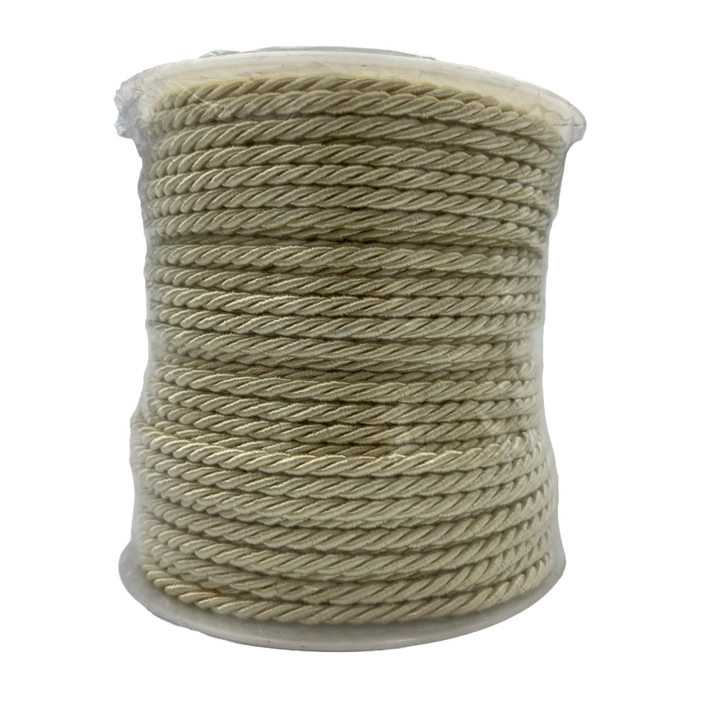 Pletena vrvica 3mm 50m - krem