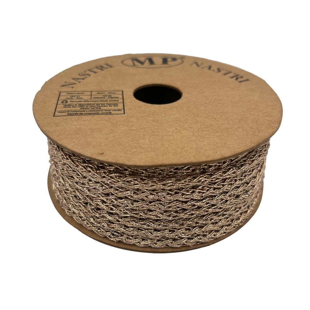 Dekorativna vrvica 5mm 10m - rose gold