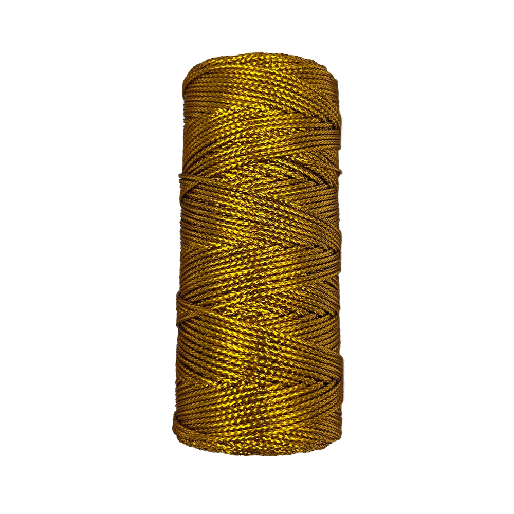 Dekorativna vrvica 1mm 100m neelastična - zlata