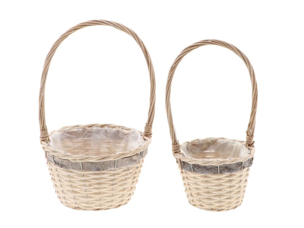 Pletena košara Sintra – set 2 kosa