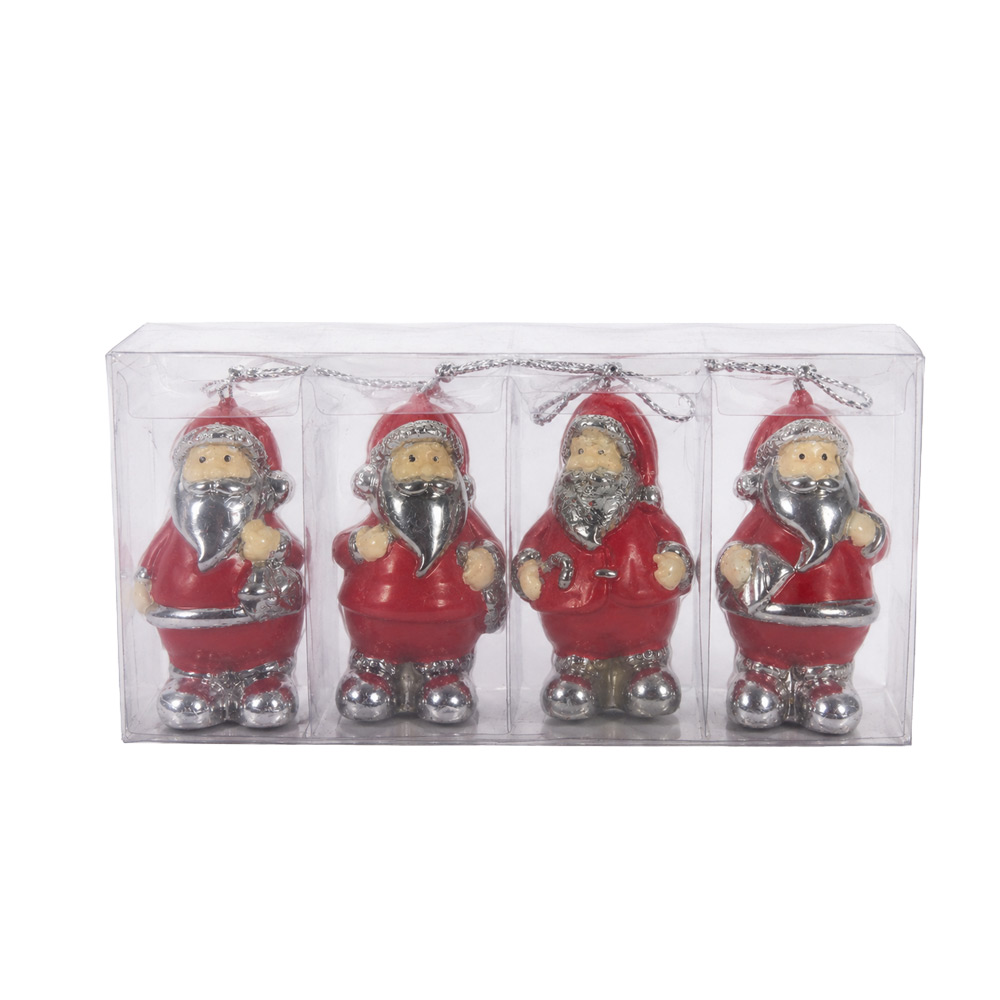 Božični obeski Božiček 6 cm – 4 kosi