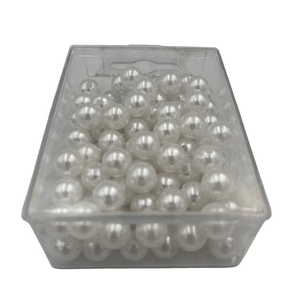 Perle 10mm bele - 115 perl
