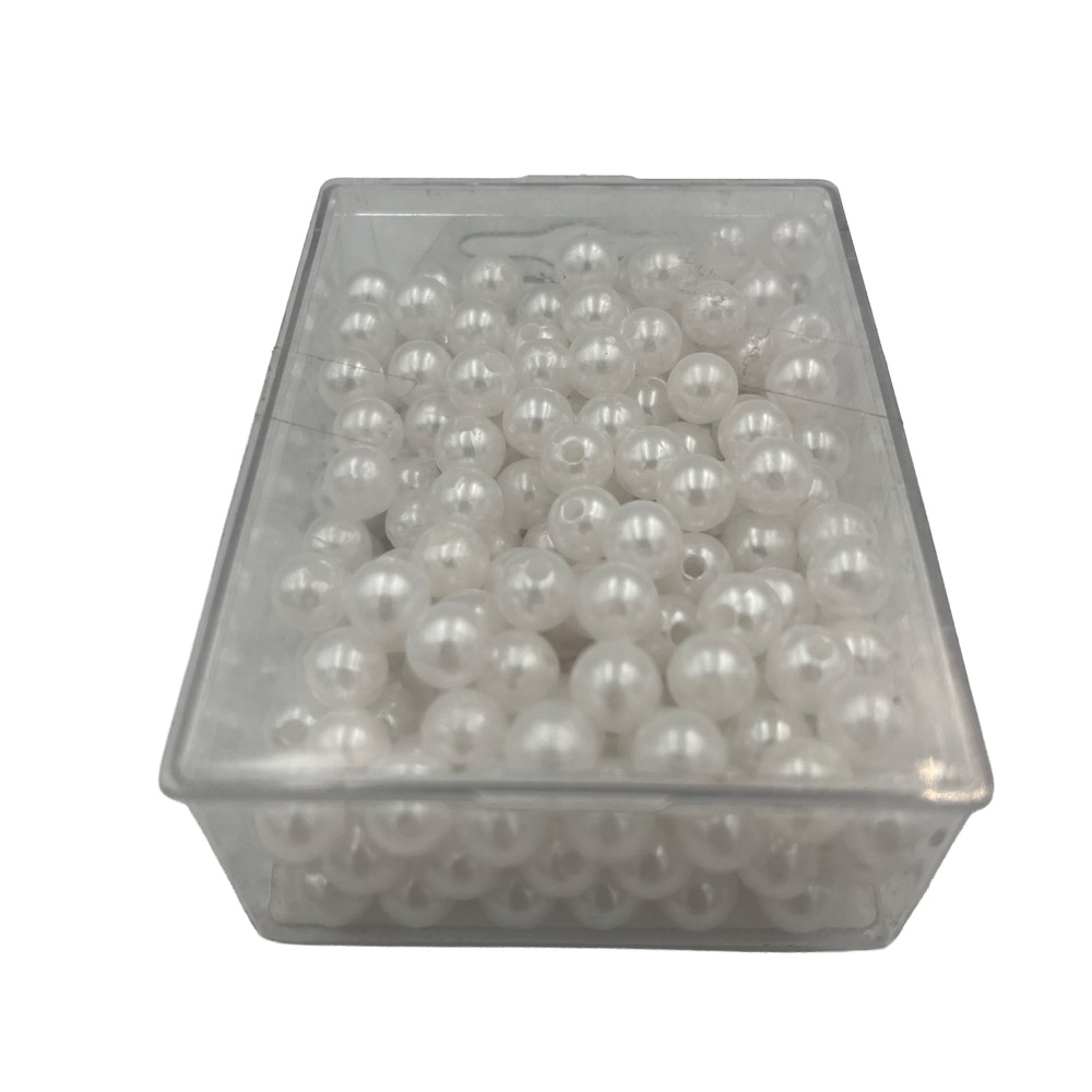 Perle 8mm bele - 250 perl