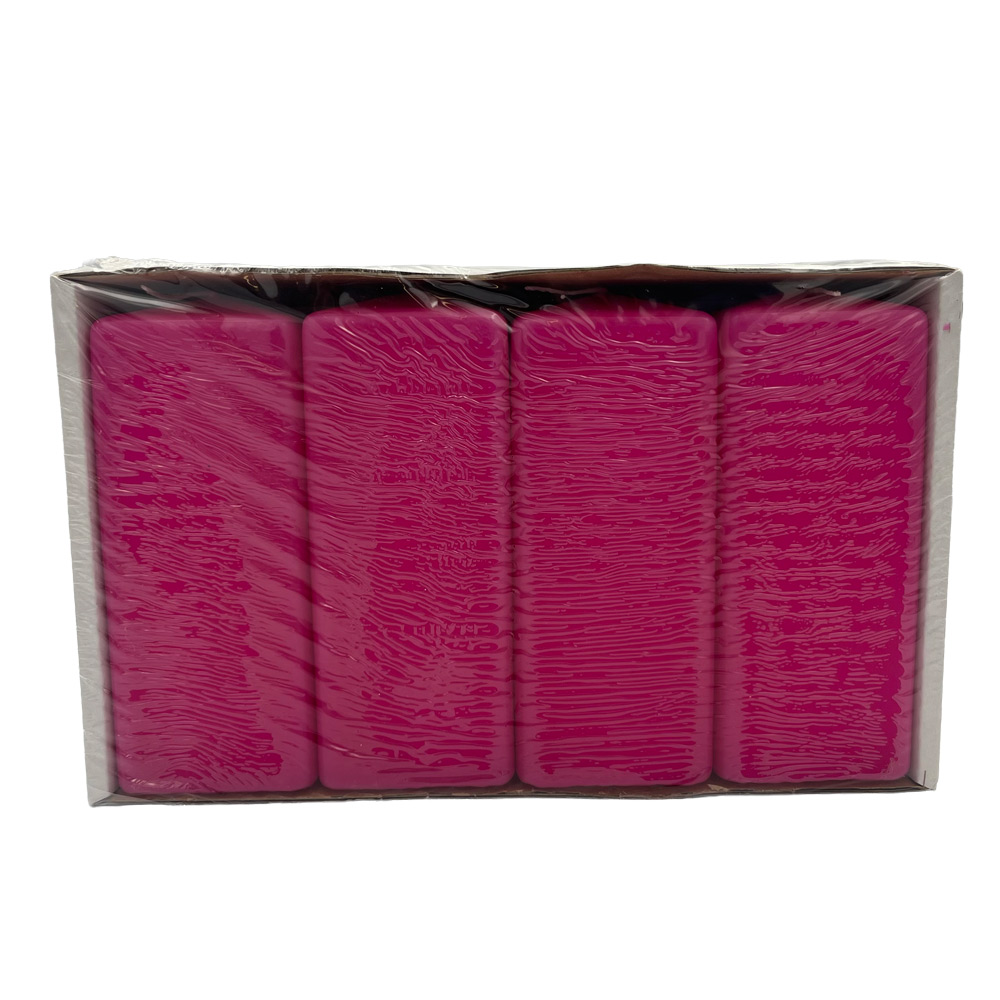 Pravokotne sveče fuksija 15 x 6 x 6 cm - 4 kos