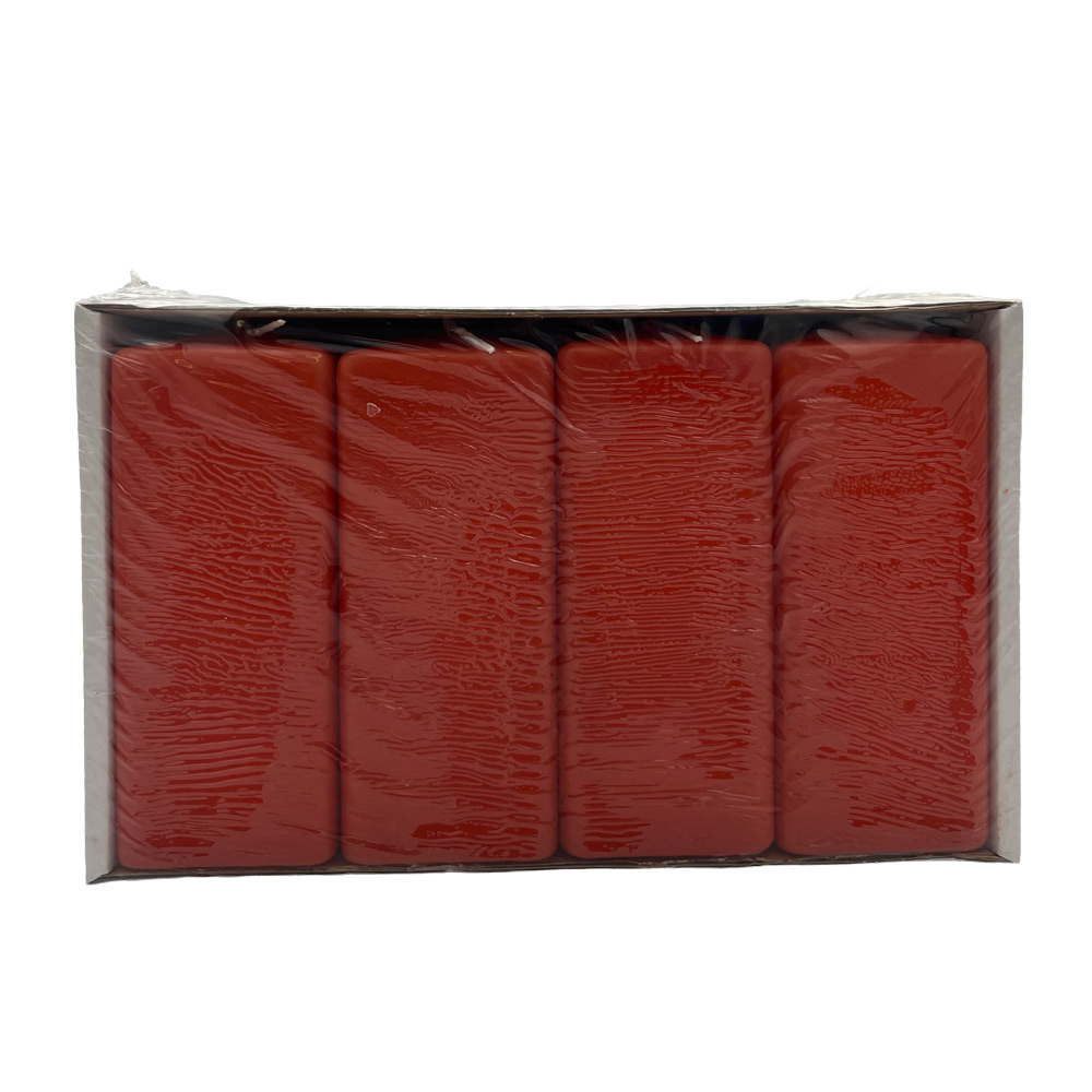 Pravokotne sveče terracotta 15 x 6 x 6 cm - 4 kos