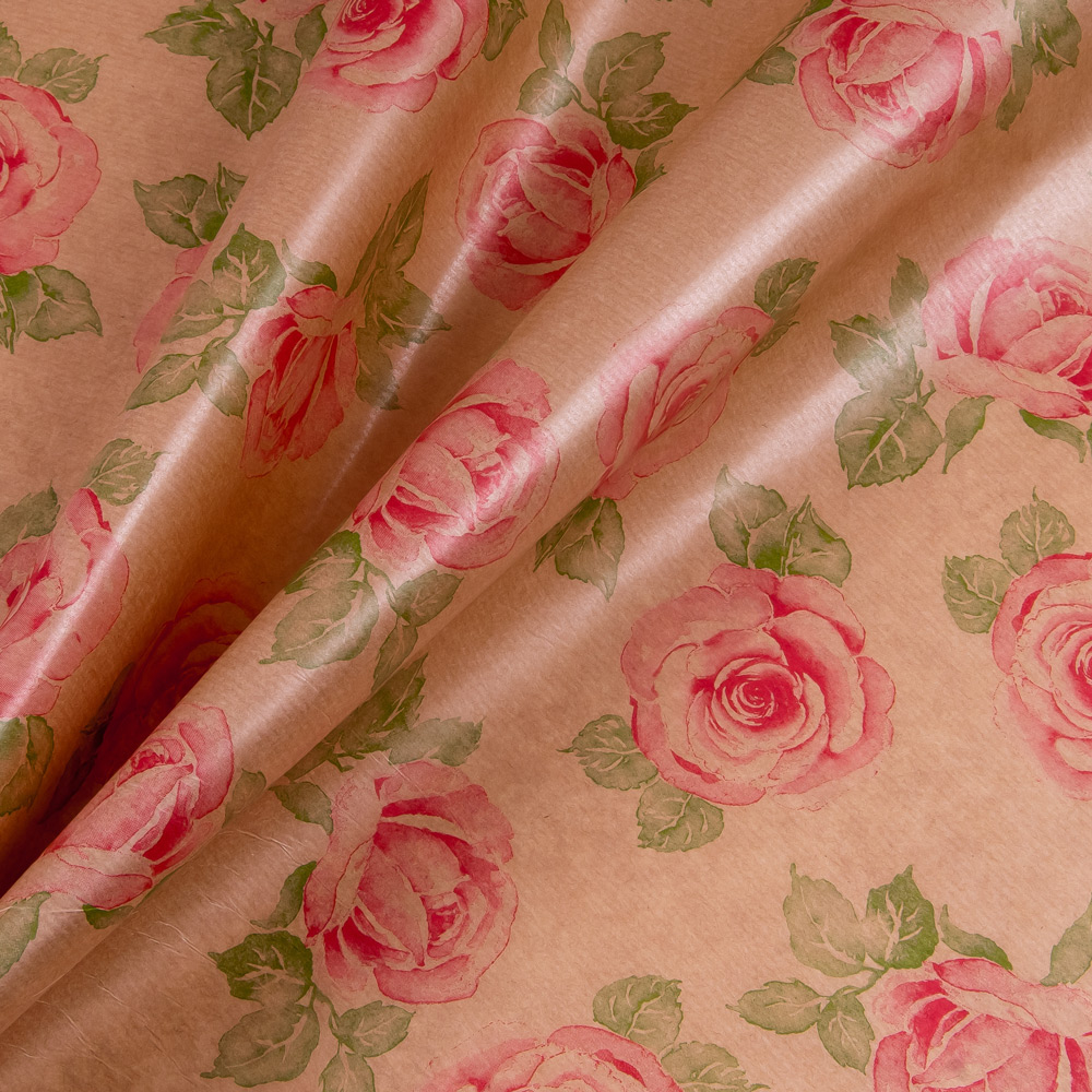 Kraft papir z motivom vrtnic 75 cm 10 kg